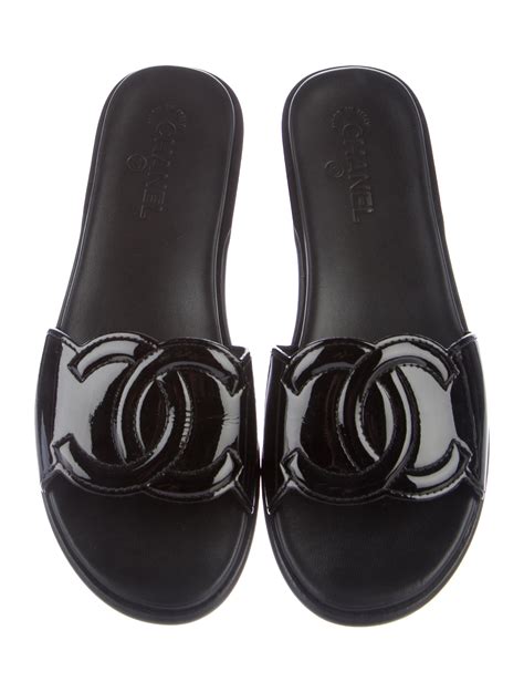 chanel dlides|chanel slides for sale.